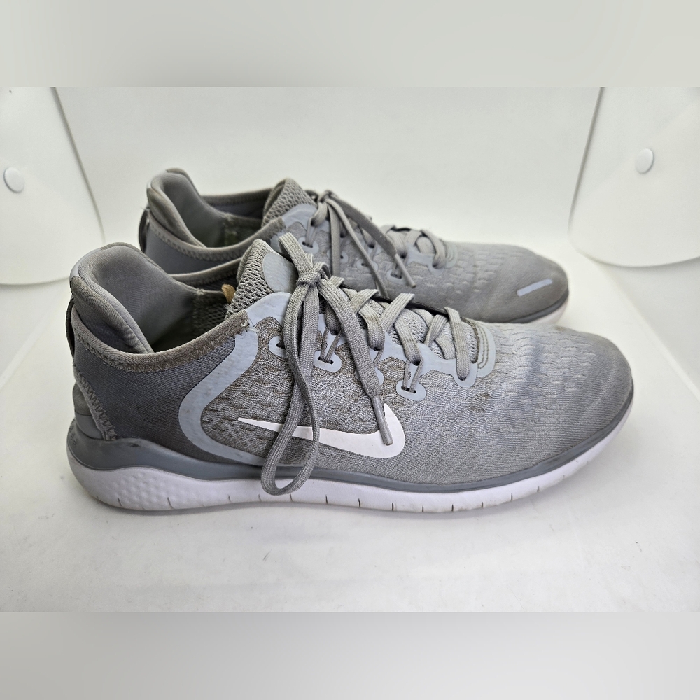 Nike Free RN 2018 Shoes Women's 8.5 Grey Running Athletic Barefoot Gym Sneakers